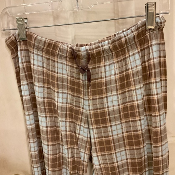 PJ Luxe Pajamas, Brown Plaid Soft Knit Fabric with Stretch, Soft and Comfy, Sz S - Picture 9 of 15
